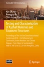 Cover: Testing and Characterization of Asphalt Materials and Pavement Structures - Springer