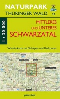 Abbildung von: Wanderkarte Mittleres und unteres Schwarzatal - grünes herz