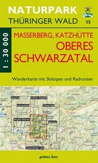 Abbildung von: Wanderkarte Masserberg, Katzhütte, Oberes Schwarzatal - grünes herz