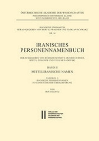 Abbildung von: Iranisches Personennamenbuch / Iranische Personennamen in Manichäischer Überlieferung - Verlag der österreichischen Akademie der Wissenschaften