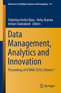 Enlarge image Cover: Data Management, Analytics and Innovation - Springer