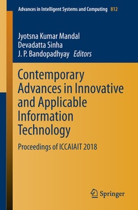 Abbildung von: Contemporary Advances in Innovative and Applicable Information Technology - Springer