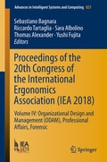 Cover: Proceedings of the 20th Congress of the International Ergonomics Association (IEA 2018) - Springer