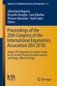Abbildung von: Proceedings of the 20th Congress of the International Ergonomics Association (IEA 2018) - Springer