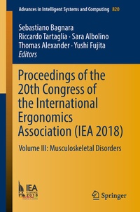 Abbildung von: Proceedings of the 20th Congress of the International Ergonomics Association (IEA 2018) - Springer