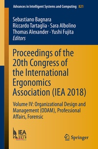 Abbildung von: Proceedings of the 20th Congress of the International Ergonomics Association (IEA 2018) - Springer