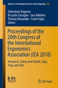 Cover: Proceedings of the 20th Congress of the International Ergonomics Association (IEA 2018) - Springer