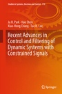 Cover: Recent Advances in Control and Filtering of Dynamic Systems with Constrained Signals - Springer