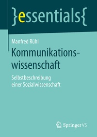 Abbildung von: Kommunikationswissenschaft - Springer VS