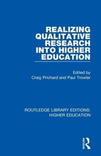 Enlarge image Cover: Realizing Qualitative Research into Higher Education - Routledge