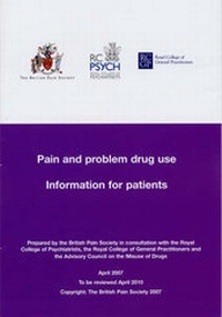 Enlarge image Cover: Pain and Problem Drug Use - The British Pain Society