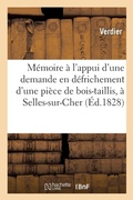 Cover: Memoire Pour M. Verdier A l'Appui d'Une Demande En Defrichement d'Une Piece de Bois-Taillis - Hachette Livre - Bnf