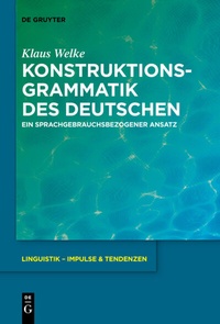 Abbildung von: Konstruktionsgrammatik des Deutschen - De Gruyter