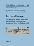 Cover: Text and Image - Peeters Publishers