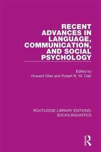 Abbildung von: Recent Advances in Language, Communication, and Social Psychology - Routledge