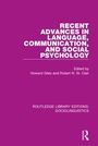 Cover: Recent Advances in Language, Communication, and Social Psychology - Routledge