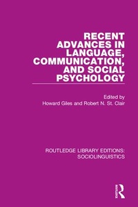 Abbildung von: Recent Advances in Language, Communication, and Social Psychology - Routledge