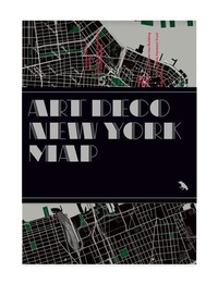 Abbildung von: Art Deco New York Map - Blue Crow Media