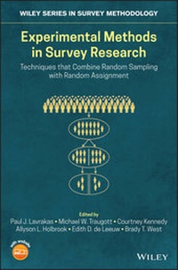 Enlarge image Cover: Experimental Methods in Survey Research - Wiley