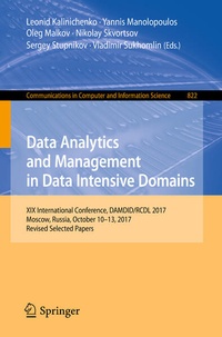Enlarge image Cover: Data Analytics and Management in Data Intensive Domains - Springer