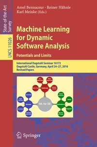 Enlarge image Cover: Machine Learning for Dynamic Software Analysis: Potentials and Limits - Springer