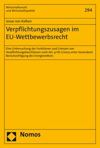 Abbildung von: Verpflichtungszusagen im EU-Wettbewerbsrecht - Nomos