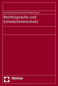 Abbildung von: Rechtssprache und Schwächerenschutz - Nomos