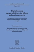 Abbildung von: Digitalisierung der gerichtlichen Verfahren und das Prozessrecht. - Duncker & Humblot
