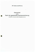 Cover: Kommentar zum Recht der gesetzlichen Rentenversicherung. Sozialgesetzbuch - SGB 89. Erg. - Beltz Verlagsgruppe GmbH & Co. KG