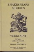 Cover: Shakespeare Studies, Volume XLVI - Fairleigh Dickinson University Press,U.S.