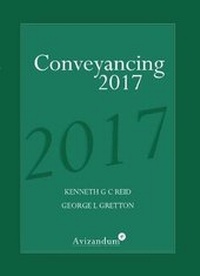 Enlarge image Cover: Conveyancing 2017 - Avizandum Publishing Ltd