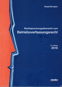 Abbildung von: Rechtsprechungsübersicht zum BetrVR - Rieder Vlg f. Recht u. Kommunik.