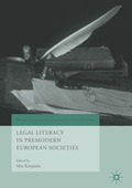 Cover: Legal Literacy in Premodern European Societies - Palgrave Macmillan