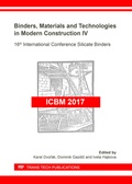 Cover: Binders, Materials and Technologies in Modern Construction IV - Trans Tech Publications Ltd