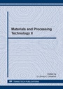 Cover: Materials and Processing Technology II - Trans Tech Publications Ltd