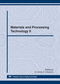 Enlarge image Cover: Materials and Processing Technology II - Trans Tech Publications Ltd