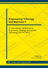Enlarge image Cover: Engineering Tribology and Materials II - Trans Tech Publications Ltd