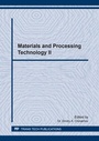 Cover: Materials and Processing Technology II - Trans Tech Publications Ltd