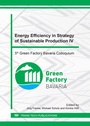 Cover: Energy Efficiency in Strategy of Sustainable Production IV - Trans Tech Publications Ltd
