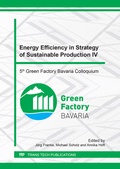 Cover: Energy Efficiency in Strategy of Sustainable Production IV - Trans Tech Publications Ltd