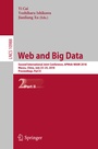 Cover: Web and Big Data - Springer
