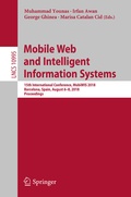 Cover: Mobile Web and Intelligent Information Systems - Springer
