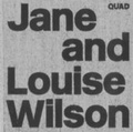 Cover: Jane and Louise Wilson - Quad Publishing