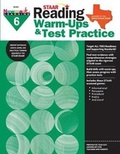 Cover: Staar: Reading Warm Ups and Test Practice G6 Workbook - Newmark Learning