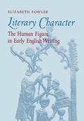 Cover: Literary Character - Cornell University Press