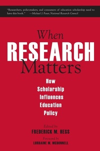 Enlarge image Cover: When Research Matters - Harvard Education Press