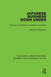 Enlarge image Cover: Japanese Business Down Under - Routledge