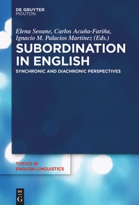 Enlarge image Cover: Subordination in English - De Gruyter Mouton
