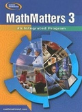 Cover: MathMatters 3 - McGraw-Hill/Glencoe