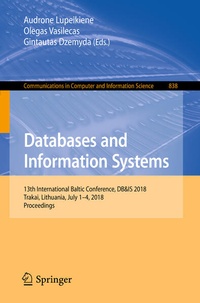 Enlarge image Cover: Databases and Information Systems - Springer